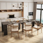 Mesa de comedor de madera multifuncional extensible