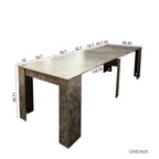 Mesa de comedor de madera multifuncional extensible