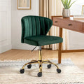 Silla de oficina ergonómica moderna de terciopelo con respaldo alto y giro de 360 grados
