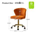 Silla de oficina ergonómica moderna de terciopelo con respaldo alto y giro de 360 grados
