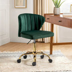 Silla de oficina ergonómica moderna de terciopelo con respaldo alto y giro de 360 grados