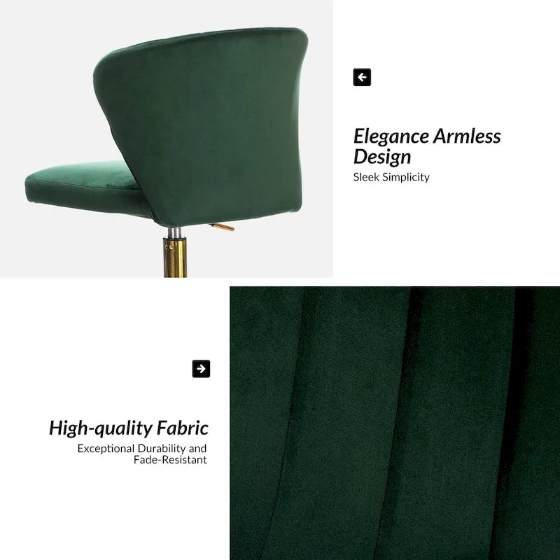 Silla de oficina ergonómica moderna de terciopelo con respaldo alto y giro de 360 grados