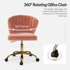 Silla de oficina ergonómica moderna de terciopelo con respaldo alto y giro de 360 grados