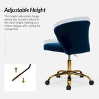 Silla de oficina ergonómica moderna de terciopelo con respaldo alto y giro de 360 grados