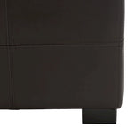 Banco de almacenamiento de cuero/madera Bicast - 46.9 x 18.3 x 16.7 - 47Wx18Dx17H