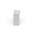 Chimenea eléctrica LED con control remoto, repisa de piedra blanca y almacenamiento