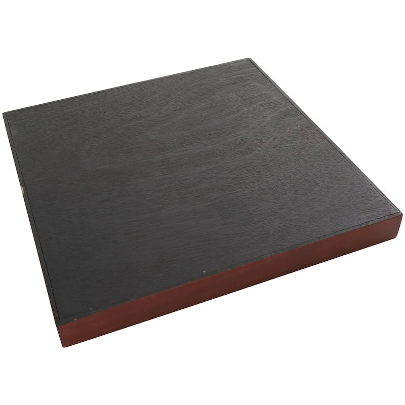 Juego de Tres en Raya de Madera Marrón con Piezas Doradas de X y O