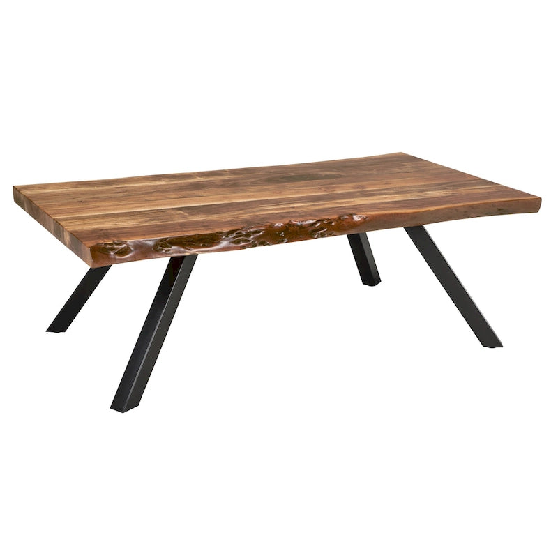 Mesa de comedor rústica de madera maciza estilo casa de campo