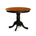 Mesa de comedor redonda de madera maciza con base de pedestal, 36x36 pulgadas