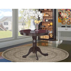 Mesa de comedor redonda de madera maciza con base de pedestal, 36x36 pulgadas