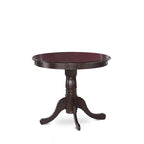 Mesa de comedor redonda de madera maciza con base de pedestal, 36x36 pulgadas