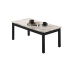 Mesa de centro de 3 piezas con tablero de imitación mármol