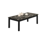 Mesa de centro de 3 piezas con tablero de imitación mármol