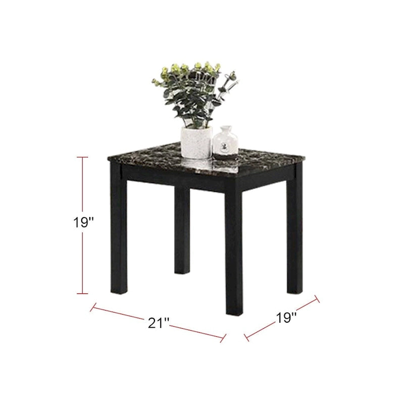 Mesa de centro de 3 piezas con tablero de imitación mármol