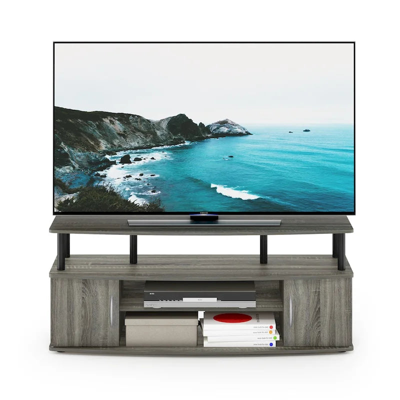 Mueble grande de entretenimiento. Soporta televisores de hasta 55 pulgadas.