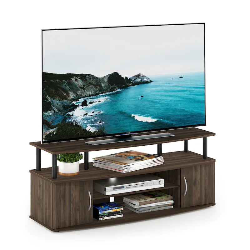 Mueble grande de entretenimiento. Soporta televisores de hasta 55 pulgadas.