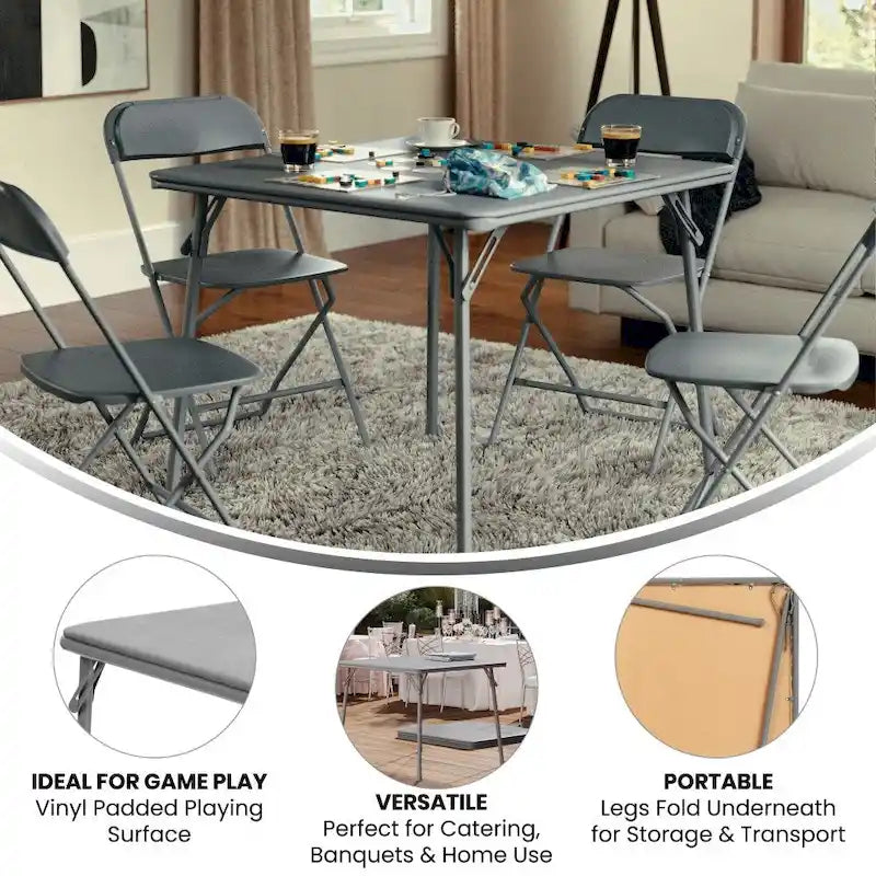 Mesa plegable de vinilo para cartas