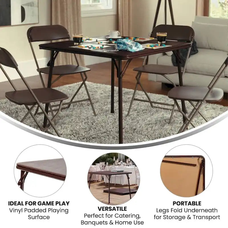 Mesa plegable de vinilo para cartas