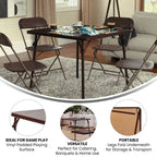 Mesa plegable de vinilo para cartas