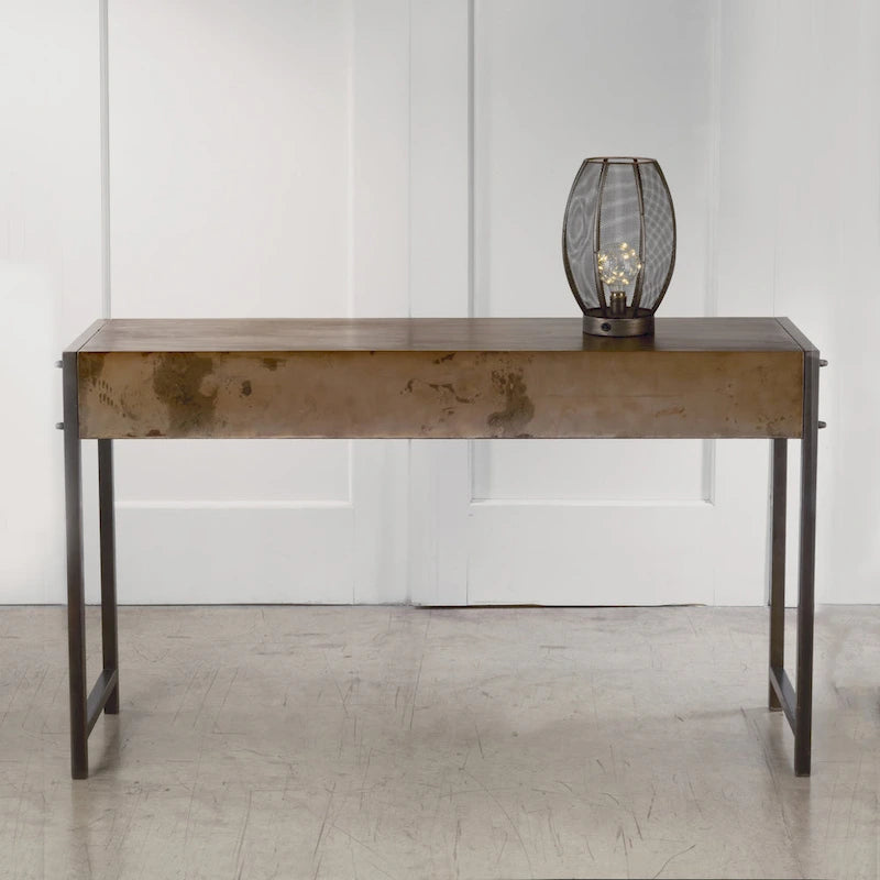 Mesa Consola de Metal Bronce