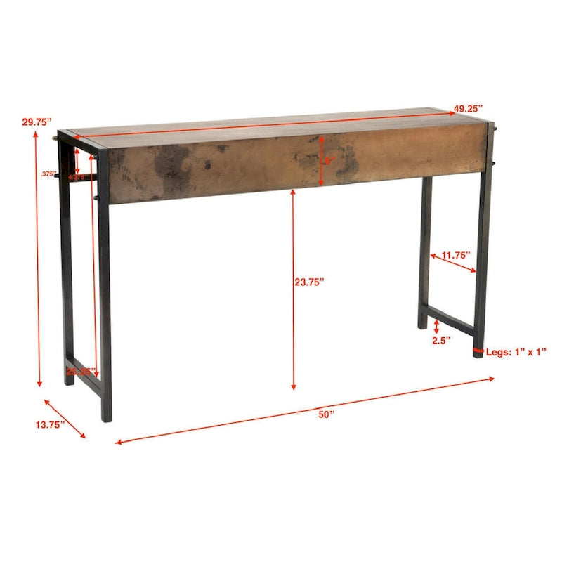 Mesa Consola de Metal Bronce