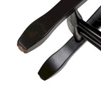 Silla de comedor rústica negra con respaldo de paja (paquete de 2)