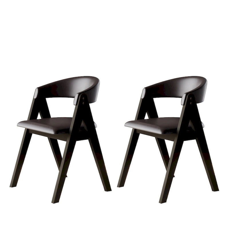Sillas de comedor transicionales en forma de V (paquete de 4)