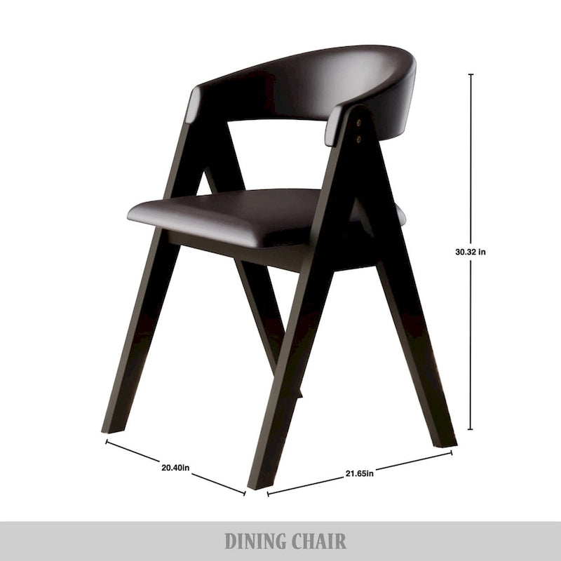 Sillas de comedor transicionales en forma de V (paquete de 4)