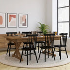 Mesa de comedor plegable rectangular rústica antigua de pino macizo de 7' x 40