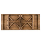 Mesa de comedor plegable rectangular rústica antigua de pino macizo de 7' x 40