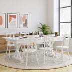 Mesa de comedor plegable rectangular rústica antigua de pino macizo de 7' x 40
