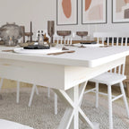 Mesa de comedor plegable rectangular rústica antigua de pino macizo de 7' x 40