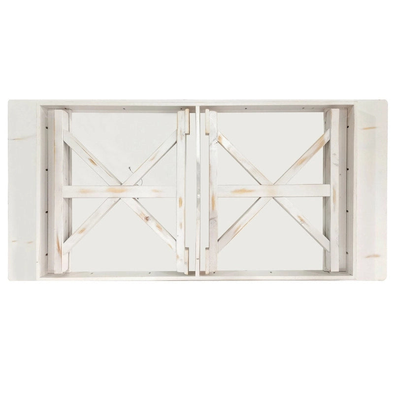 Mesa de comedor plegable rectangular rústica antigua de pino macizo de 7' x 40