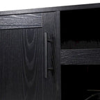 Aparador y mueble bar con almacenamiento abierto y cerrado