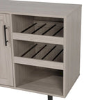 Aparador y mueble bar con almacenamiento abierto y cerrado
