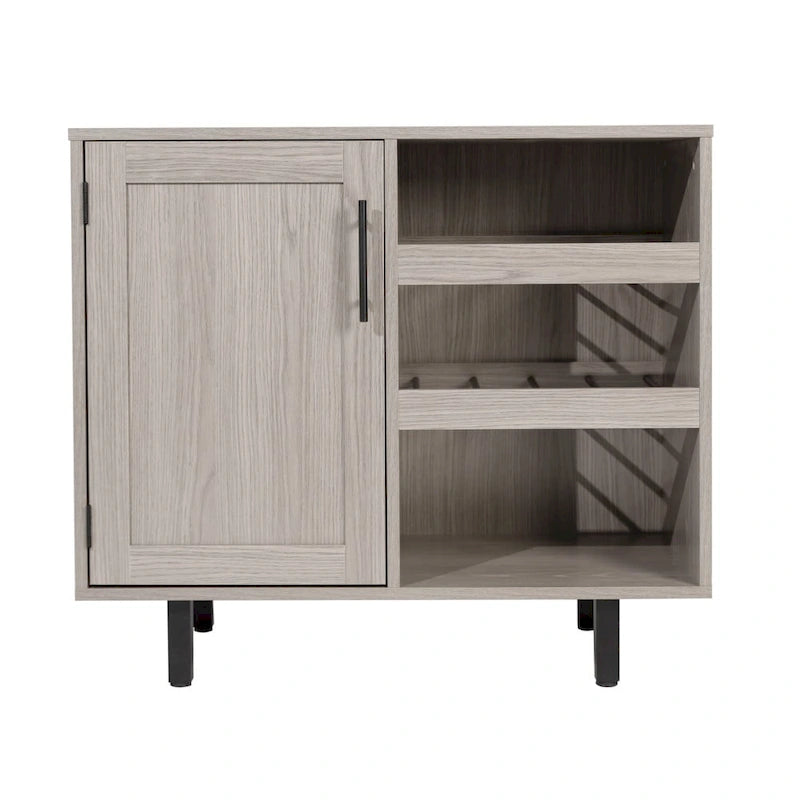 Aparador y mueble bar con almacenamiento abierto y cerrado