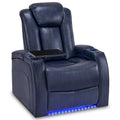 Sillón reclinable eléctrico, butaca de cine en casa con reposacabezas ajustable y mesa auxiliar HTS422