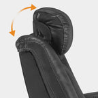 Sillón reclinable eléctrico, butaca de cine en casa con reposacabezas ajustable y mesa auxiliar HTS422