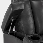 Sillón reclinable eléctrico, butaca de cine en casa con reposacabezas ajustable y mesa auxiliar HTS422