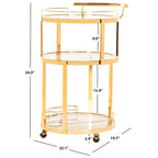Carro de bar redondo de 3 niveles - 22.1 x 19.7 x 34.3 - 22Anx20Pox34Al