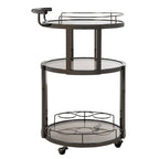 Carro de bar redondo de 3 niveles - 22.1 x 19.7 x 34.3 - 22Anx20Pox34Al