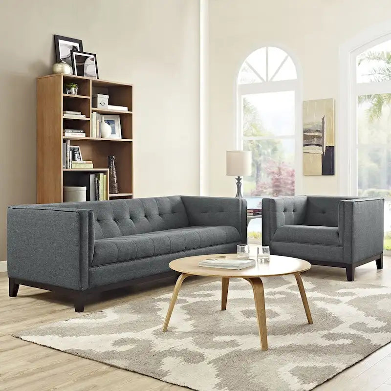 Juego de muebles tapizados de 2 piezas para sala de estar