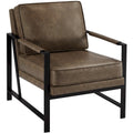 Sillón decorativo retro de piel sintética