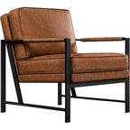 Sillón decorativo retro de piel sintética