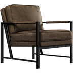 Sillón decorativo retro de piel sintética