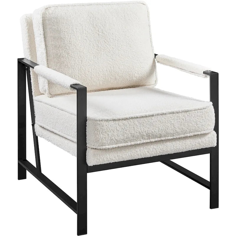 Sillón decorativo retro de piel sintética