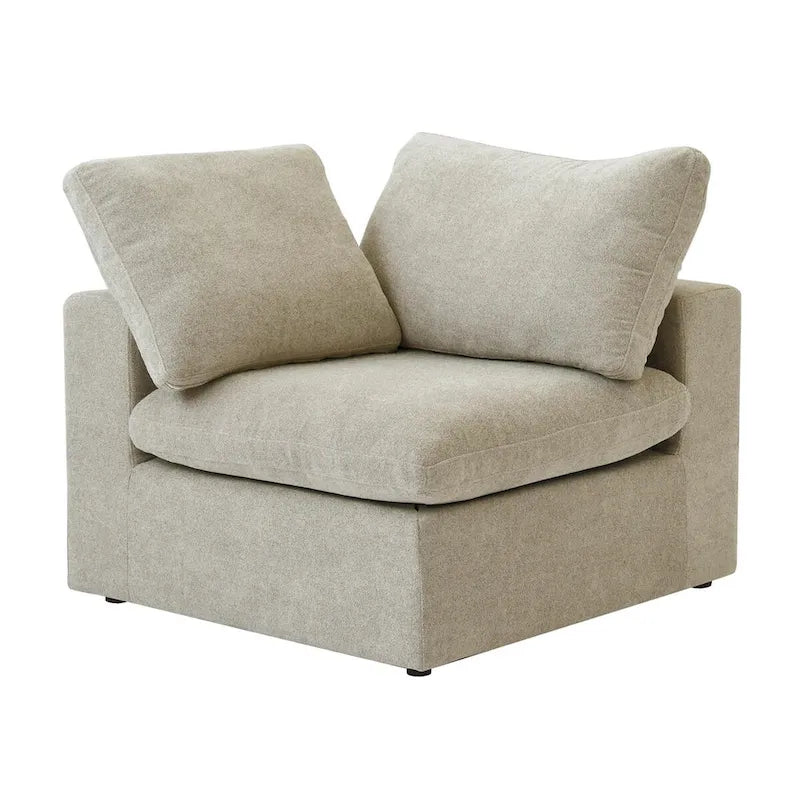 Sofá Seccional Modular Convertible, Sofá Esquinero de 5 Plazas con Almohadas, 2 Sofás Minimalistas de 120,45 para Sala de Estar