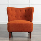 Sillón sin brazos tapizado, sofá individual, silla de lectura moderna para sala de estar, dormitorio