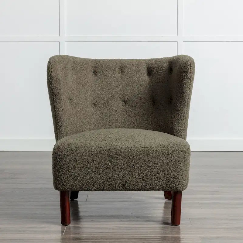Sillón sin brazos tapizado, sofá individual, silla de lectura moderna para sala de estar, dormitorio