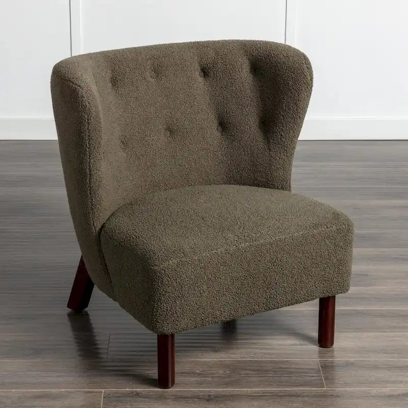 Sillón sin brazos tapizado, sofá individual, silla de lectura moderna para sala de estar, dormitorio